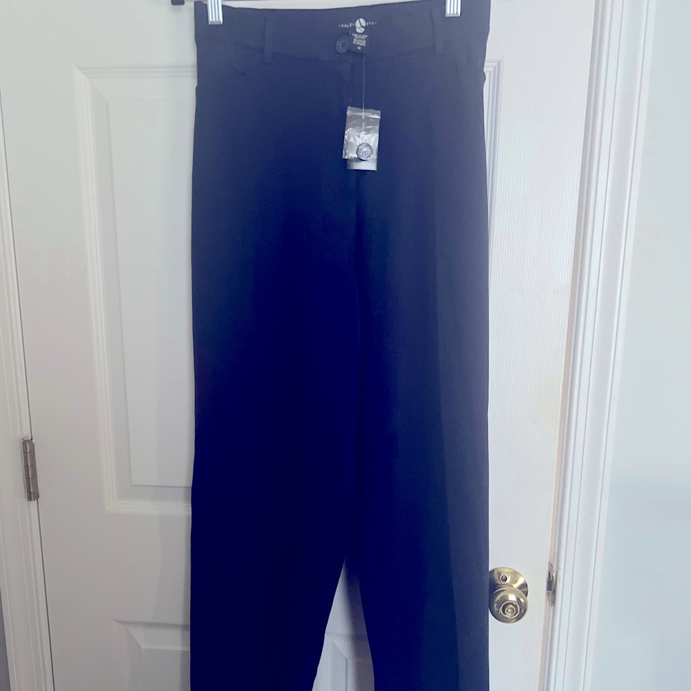 Ashley Stewart Power Ponte straight-leg pants, Navy Blue Size 18